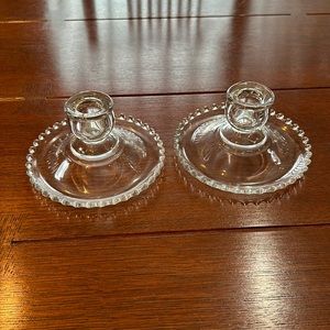 Beautiful vintage candlewick candleholders